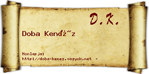 Doba Kenéz névjegykártya